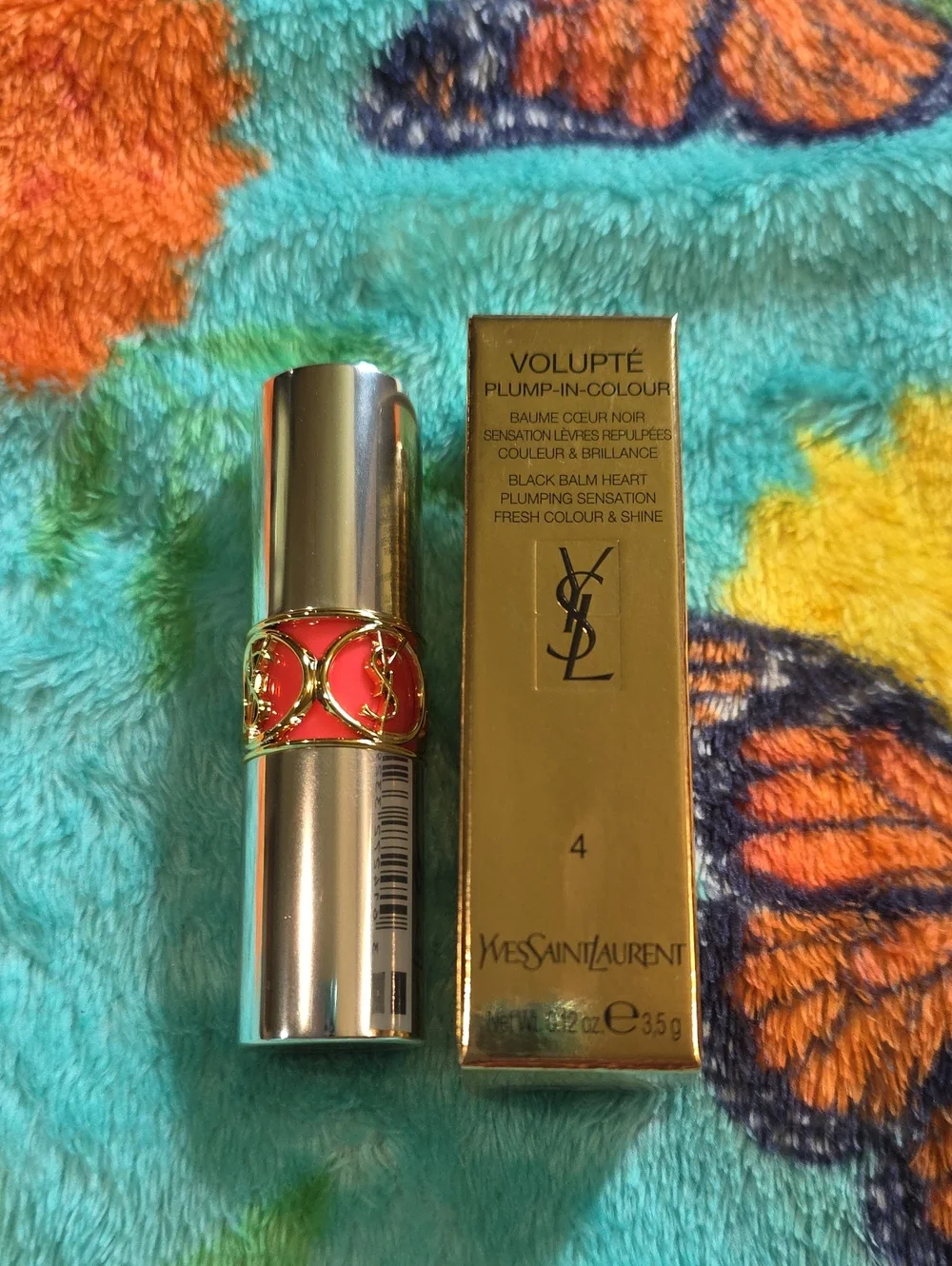 Yves Saint Laurent YSL Volupté Plump In Colour Lip Balm 4 Exposing Coral NIB